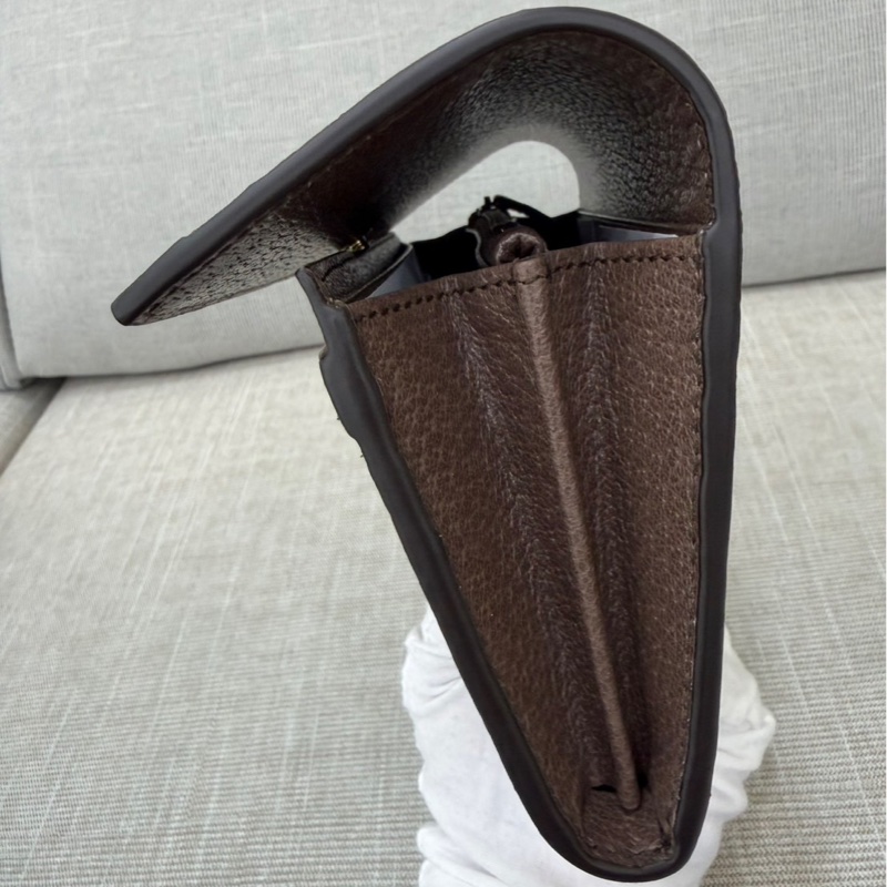 GUCCI Ophidia GG 品牌經典織帶印 花翻蓋釦式長夾(駝/棕)-22