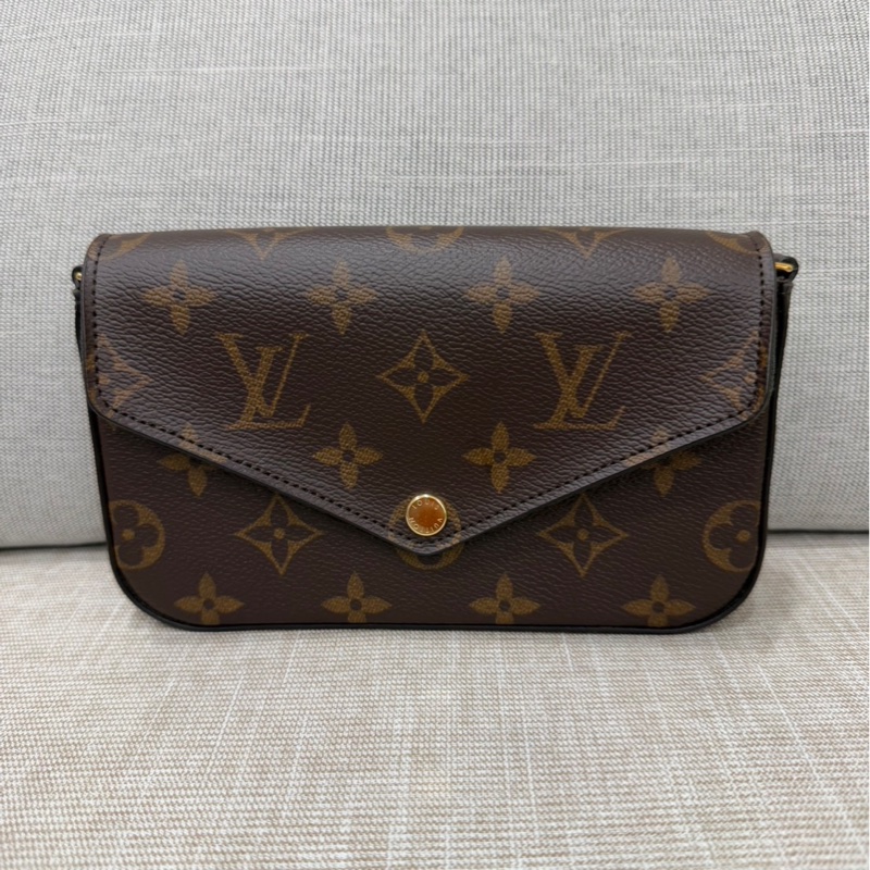 LV M80091 Félicie Strap & Go經典花紋織帶斜背包(附可拆式卡片零錢包)-5