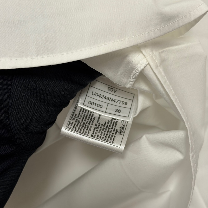 Chanel 員工服 襯衫 荷葉邊領36碼 100%純棉-4