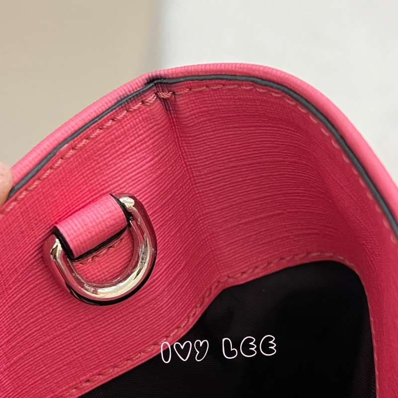 Moschino 經典盪鞦韆泰迪熊 Swing Bear 兩用托特包 粉色/防刮皮 斜背 手提 正品 二手精品-7