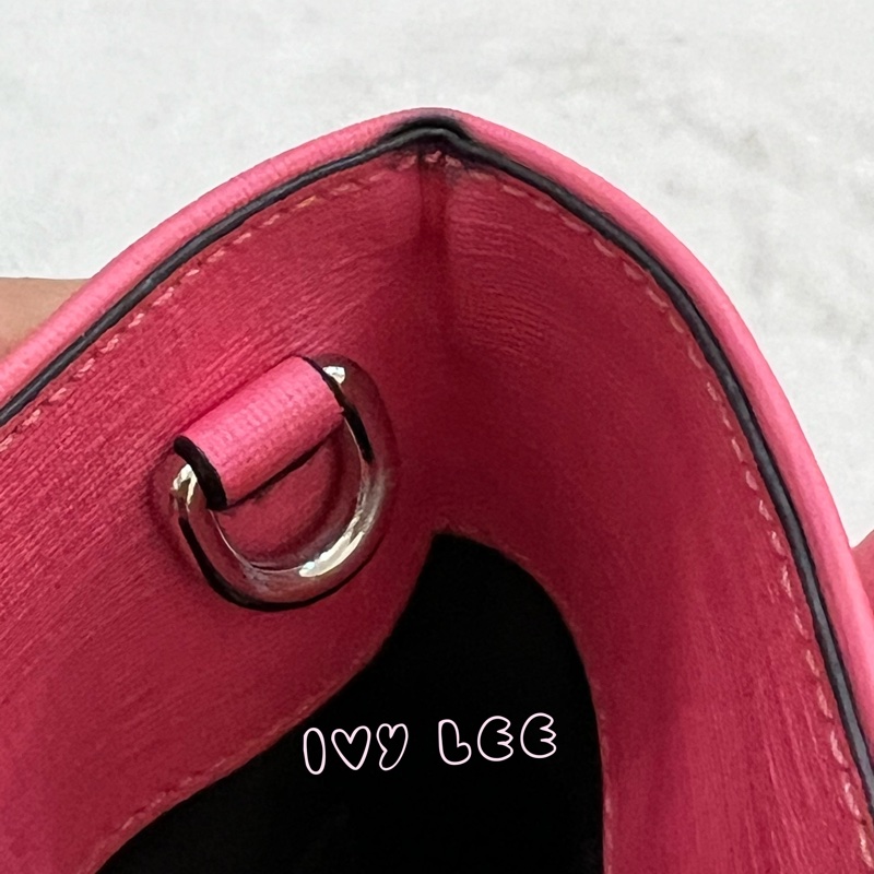 Moschino 經典盪鞦韆泰迪熊 Swing Bear 兩用托特包 粉色/防刮皮 斜背 手提 正品 二手精品-10