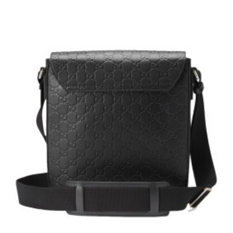 Gucci Signature 黑色扣鎖掀蓋斜側背包406368-CWCBX-1000-8