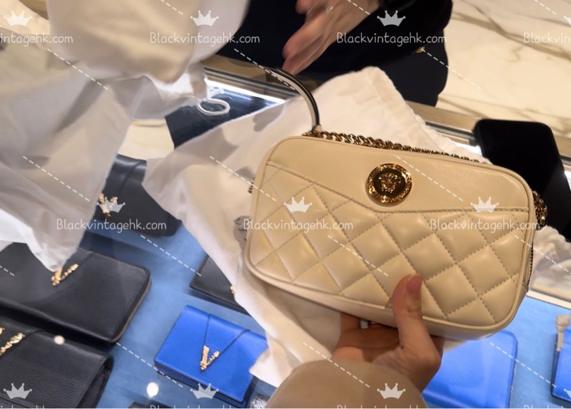 全新 未使用品 Versace相機包 米白色 美杜莎 medusa-1