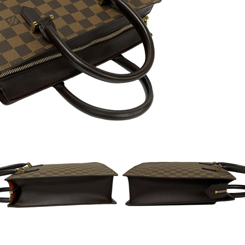 路易威登 Venice PM Damier 皮革手提包/托特包，棕色，i24-5-4