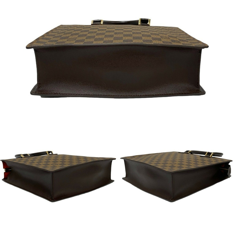 路易威登 Venice PM Damier 皮革手提包/托特包，棕色，i24-5-5