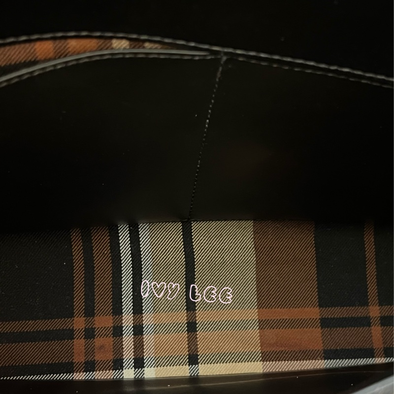 Burberry 綠色帆布皮革雙提手格紋手提包 斜背包 肩背包 棕色 黑色 8035823 正品 二手精品-9