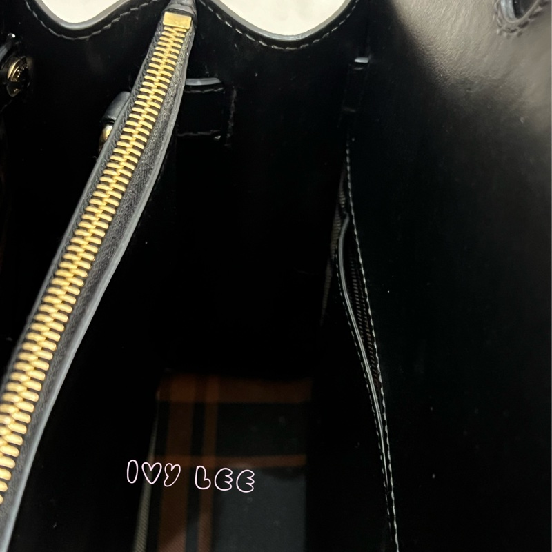 Burberry 綠色帆布皮革雙提手格紋手提包 斜背包 肩背包 棕色 黑色 8035823 正品 二手精品-11