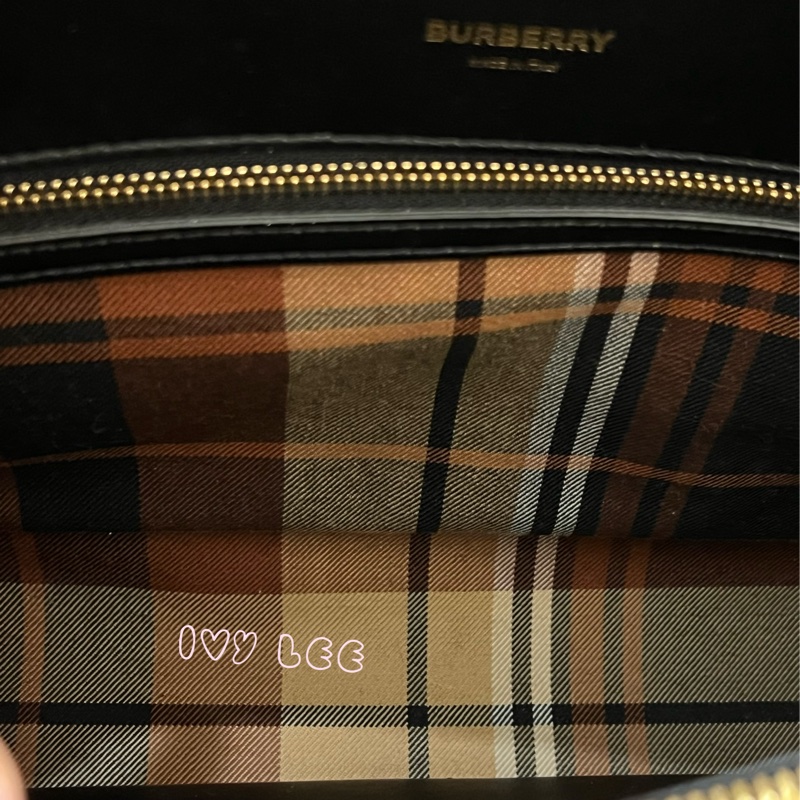 Burberry 綠色帆布皮革雙提手格紋手提包 斜背包 肩背包 棕色 黑色 8035823 正品 二手精品-12