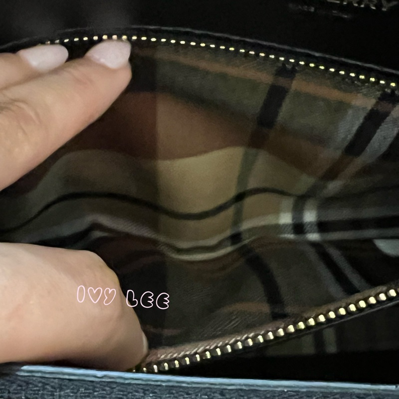 Burberry 綠色帆布皮革雙提手格紋手提包 斜背包 肩背包 棕色 黑色 8035823 正品 二手精品-15