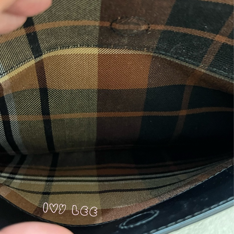 Burberry 綠色帆布皮革雙提手格紋手提包 斜背包 肩背包 棕色 黑色 8035823 正品 二手精品-17