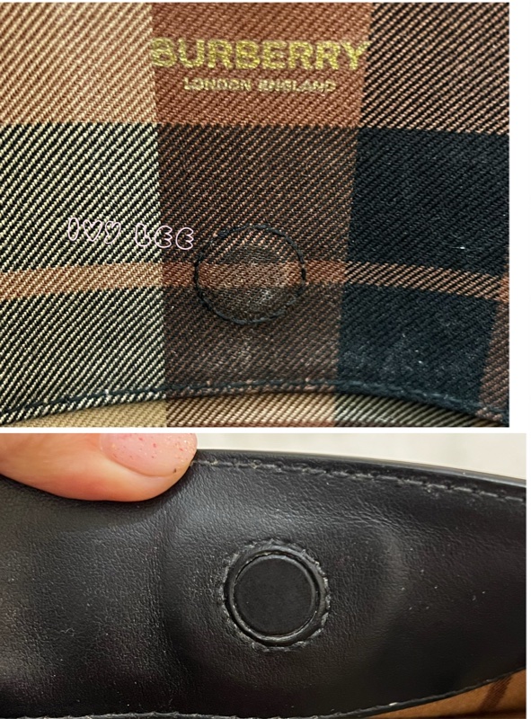 Burberry 綠色帆布皮革雙提手格紋手提包 斜背包 肩背包 棕色 黑色 8035823 正品 二手精品-34