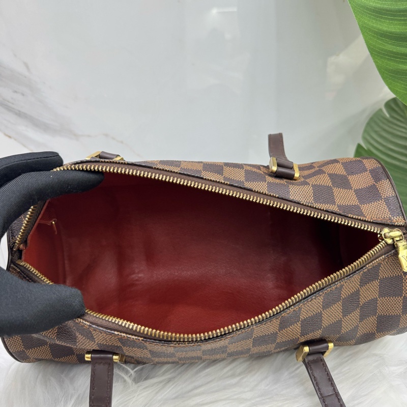 LV路易威登/Louis Vuitton棋盤格巴比龍帶子代圓筒子母包-7