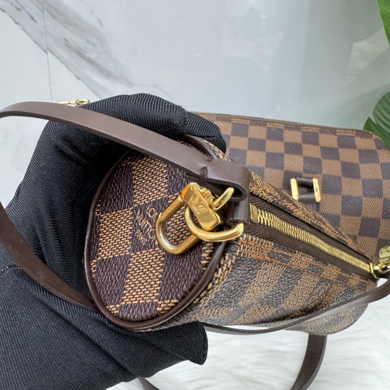 LV路易威登/Louis Vuitton棋盤格巴比龍帶子代圓筒子母包-8