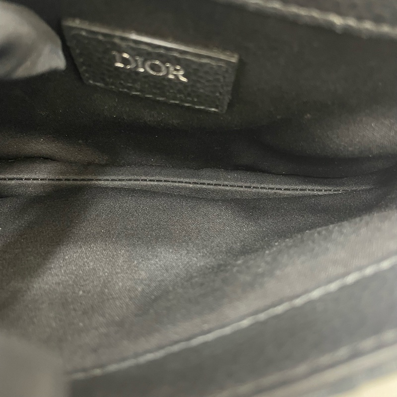 迪奧｜刺繡馬鞍包 藍黑色全套-6