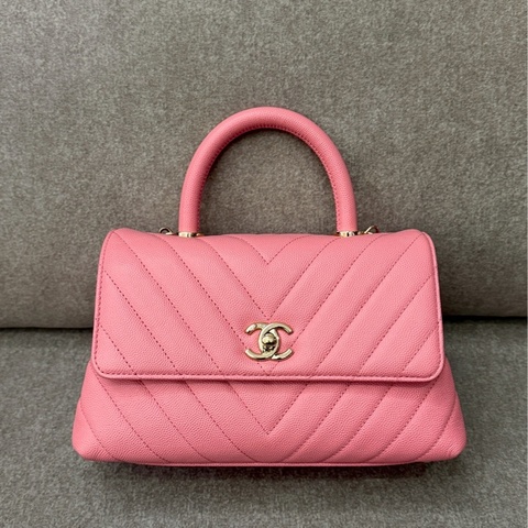 香奈兒粉色coco handle