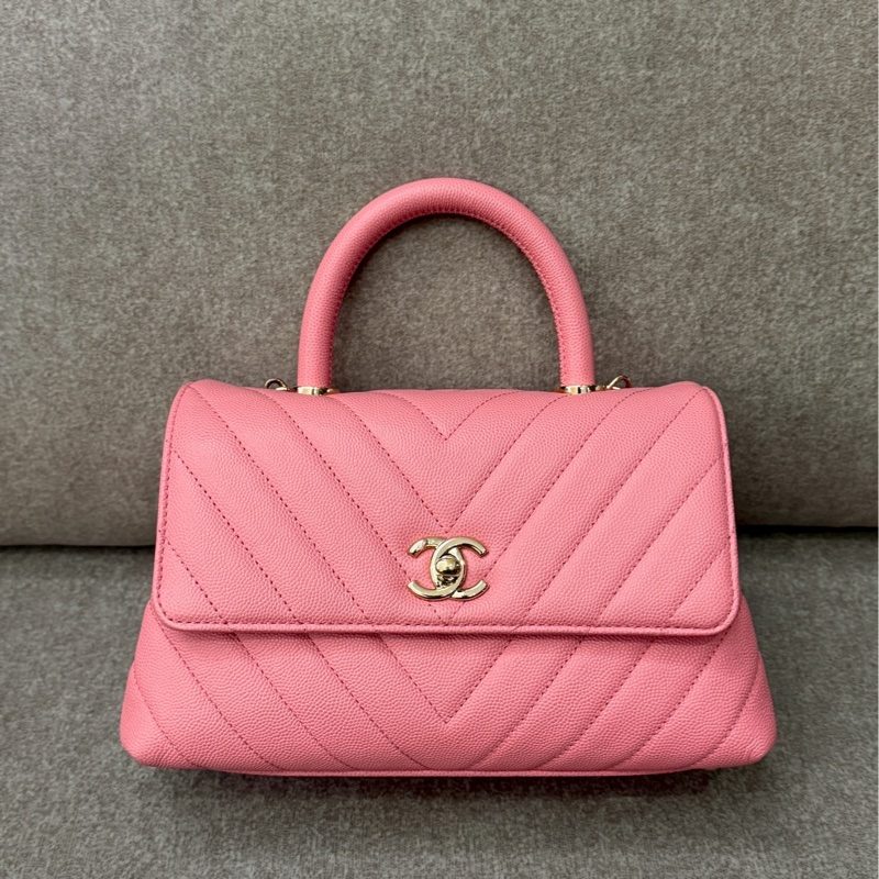 香奈兒粉色coco handle-0