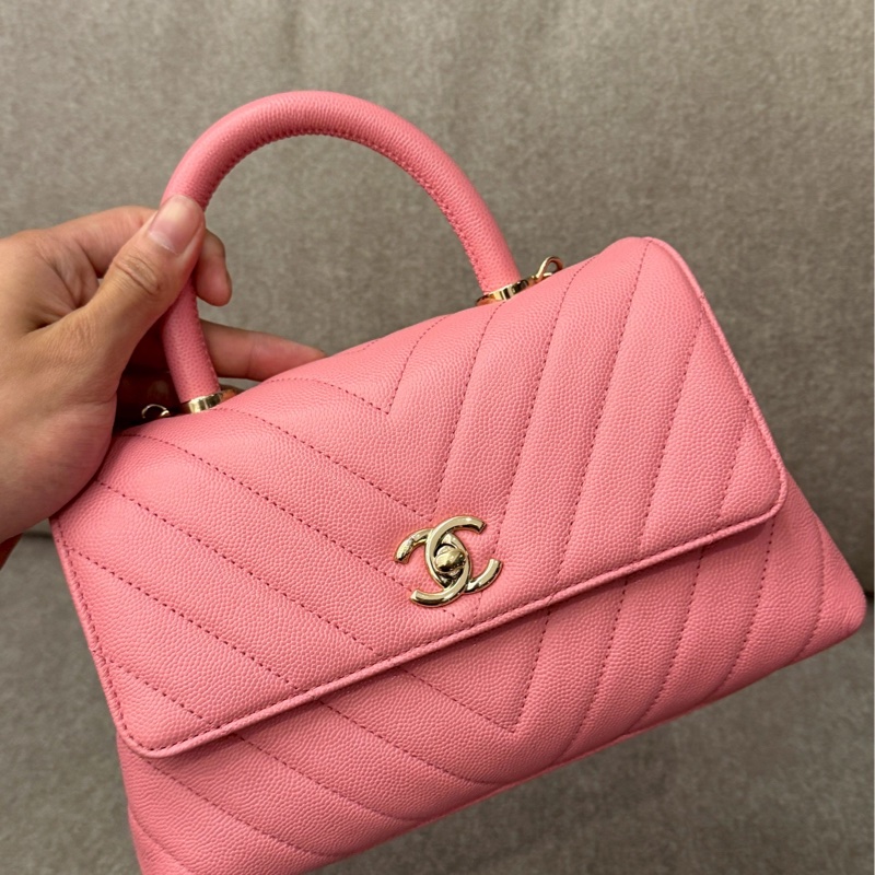 香奈兒粉色coco handle-1
