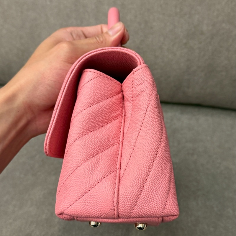 香奈兒粉色coco handle-3