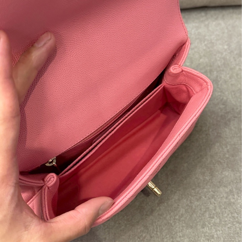 香奈兒粉色coco handle-6