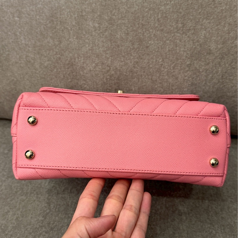 香奈兒粉色coco handle-8