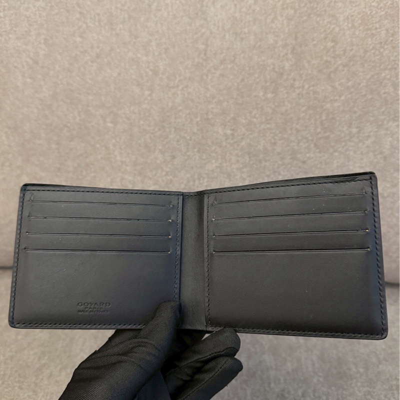 GOYARD黑色八卡短夾-4