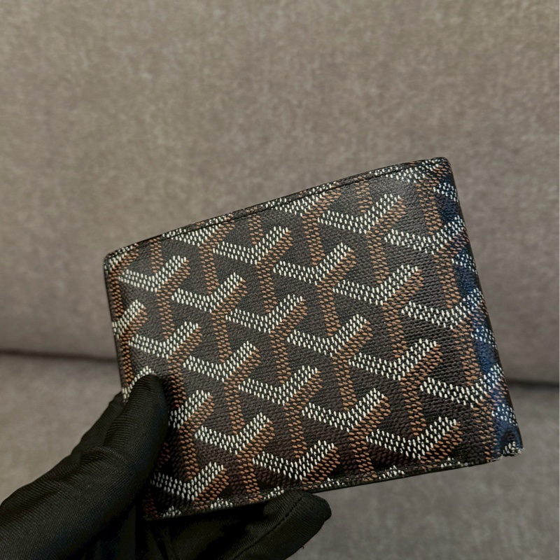 GOYARD黑色八卡短夾-5