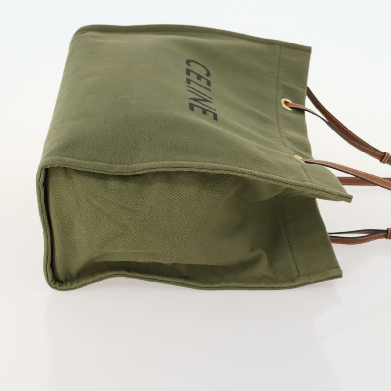 【日本直送】CELINE 帆布托特包 綠色金色 Auth fm5192M-3
