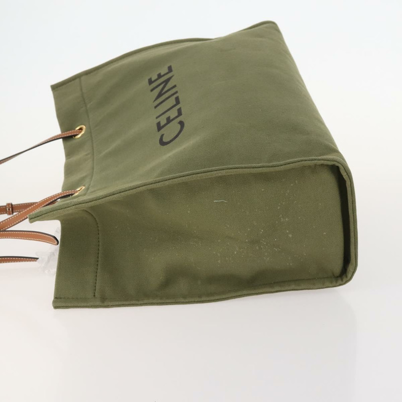 【日本直送】CELINE 帆布托特包 綠色金色 Auth fm5192M-4