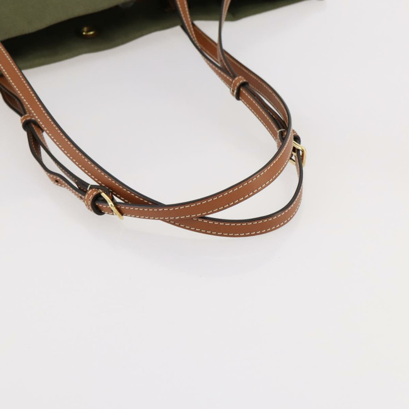 【日本直送】CELINE 帆布托特包 綠色金色 Auth fm5192M-6