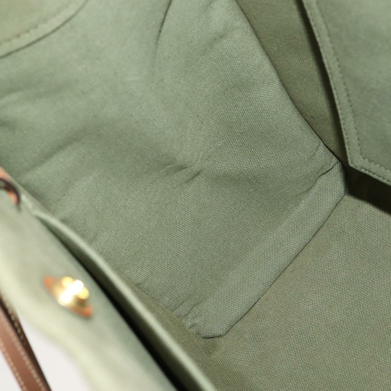 【日本直送】CELINE 帆布托特包 綠色金色 Auth fm5192M-15