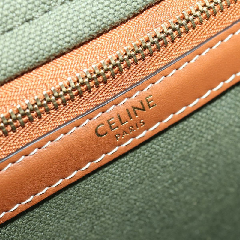 【日本直送】CELINE 帆布托特包 綠色金色 Auth fm5192M-16