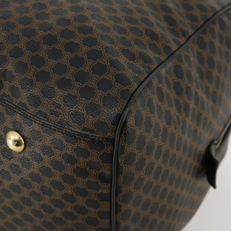 【日本直送】CELINE Macadam帆布波士頓包 PVC皮革 黑色金色 Auth mr2048A-9