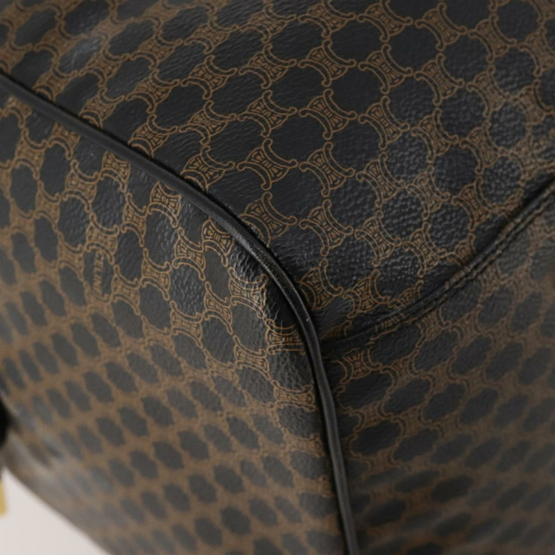 【日本直送】CELINE Macadam帆布波士頓包 PVC皮革 黑色金色 Auth mr2048A-10