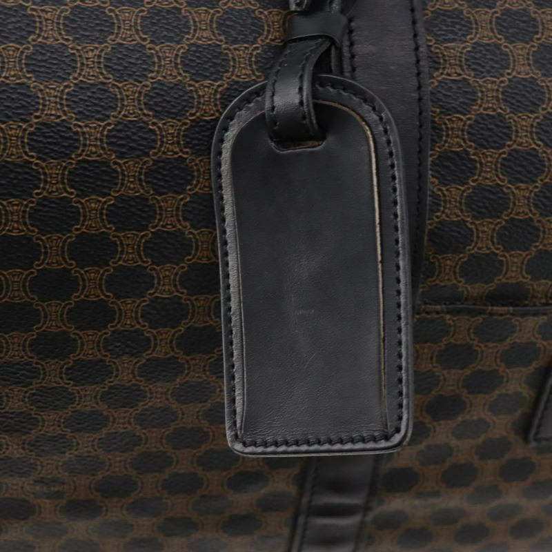 【日本直送】CELINE Macadam帆布波士頓包 PVC皮革 黑色金色 Auth mr2048A-14