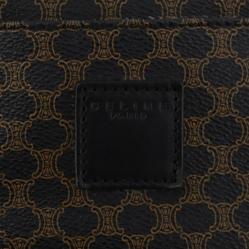 【日本直送】CELINE Macadam帆布波士頓包 PVC皮革 黑色金色 Auth mr2048A-15