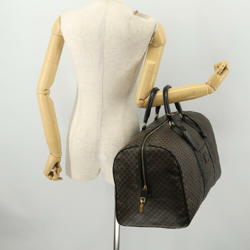 【日本直送】CELINE Macadam帆布波士頓包 PVC皮革 黑色金色 Auth mr2048A-24