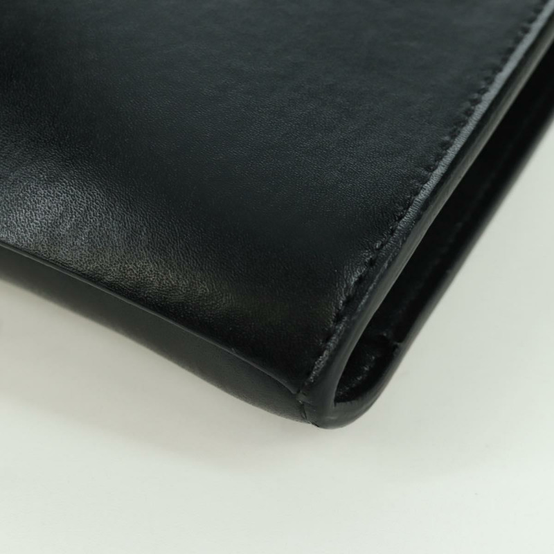 【日本直送】BOTTEGA VENETA MAXI INTRECCIATO 手拿包 皮革 黑色 銀色 正品 BSZ216M-8