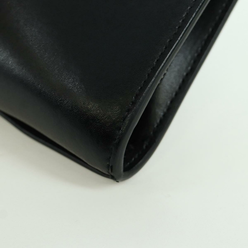 【日本直送】BOTTEGA VENETA MAXI INTRECCIATO 手拿包 皮革 黑色 銀色 正品 BSZ216M-10