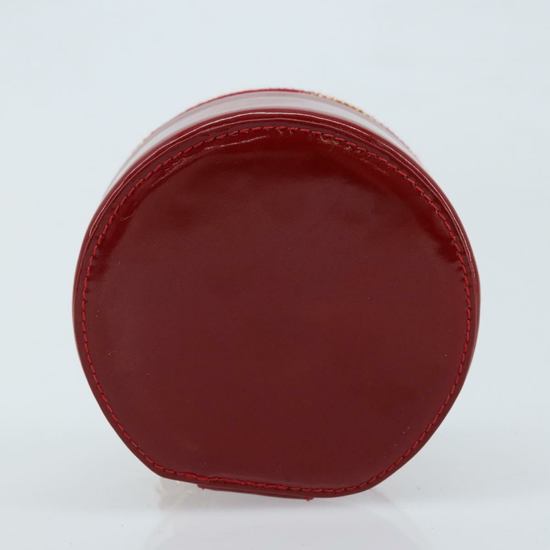 【日本直送】香奈兒 COCO 標誌珠寶盒 漆皮 紅色金色 CC Auth LNZ684V-6