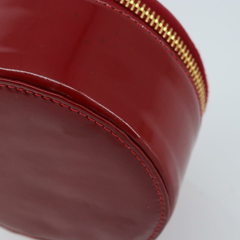 【日本直送】香奈兒 COCO 標誌珠寶盒 漆皮 紅色金色 CC Auth LNZ684V-7