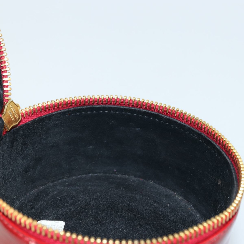 【日本直送】香奈兒 COCO 標誌珠寶盒 漆皮 紅色金色 CC Auth LNZ684V-14