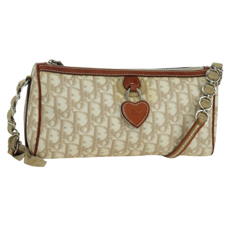 【日本直送】Christian Dior Trotter帆布浪漫手袋 PVC象牙銀色 正品 LNZ758SAV-0