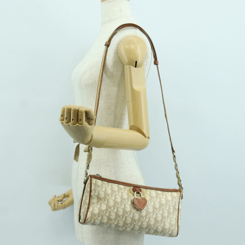 【日本直送】Christian Dior Trotter帆布浪漫手袋 PVC象牙銀色 正品 LNZ758SAV-25