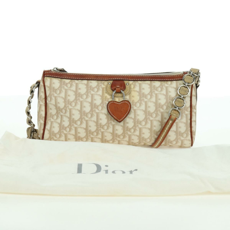 【日本直送】Christian Dior Trotter帆布浪漫手袋 PVC象牙銀色 正品 LNZ758SAV-26