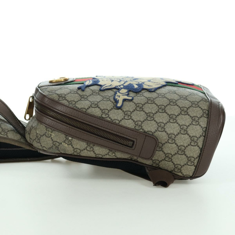 【日本直送】GUCCI GUCCI x Disney GG Supreme Web Sherry Line PVC 米色 552884 Auth LNZ826M-3