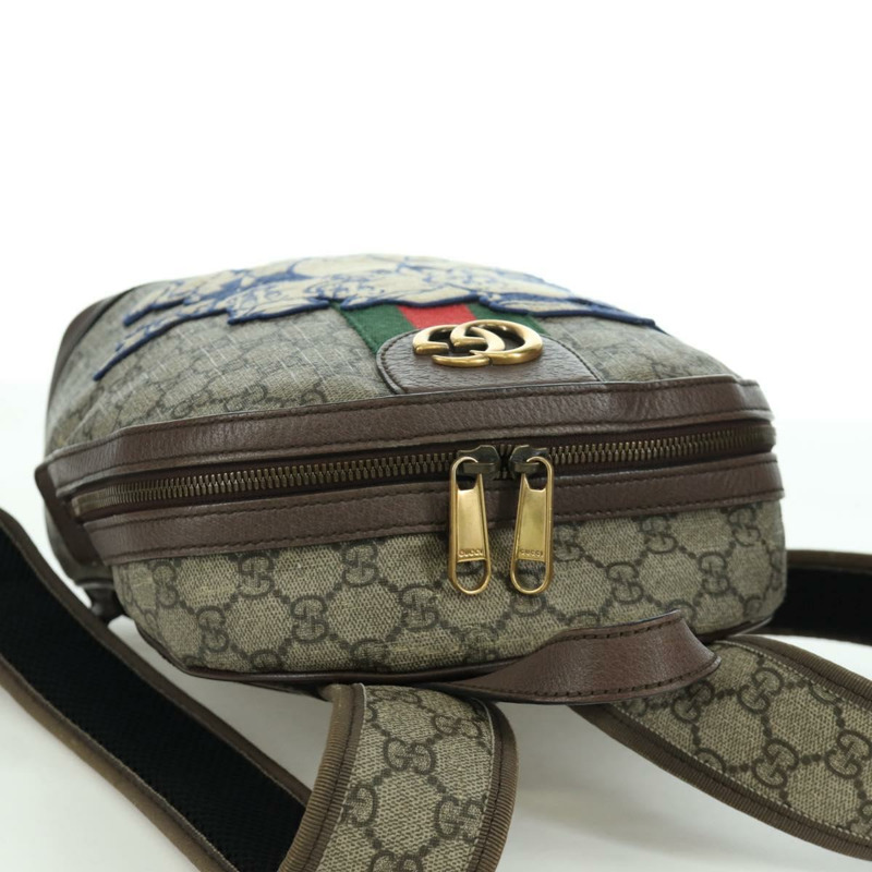 【日本直送】GUCCI GUCCI x Disney GG Supreme Web Sherry Line PVC 米色 552884 Auth LNZ826M-6
