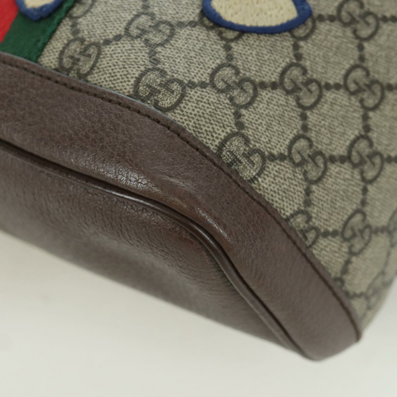 【日本直送】GUCCI GUCCI x Disney GG Supreme Web Sherry Line PVC 米色 552884 Auth LNZ826M-14