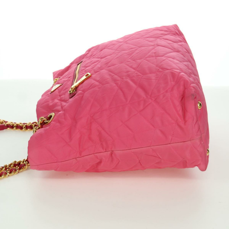 【日本直送】PRADA 鏈條托特包 尼龍 金粉色 正品 am10964V-3