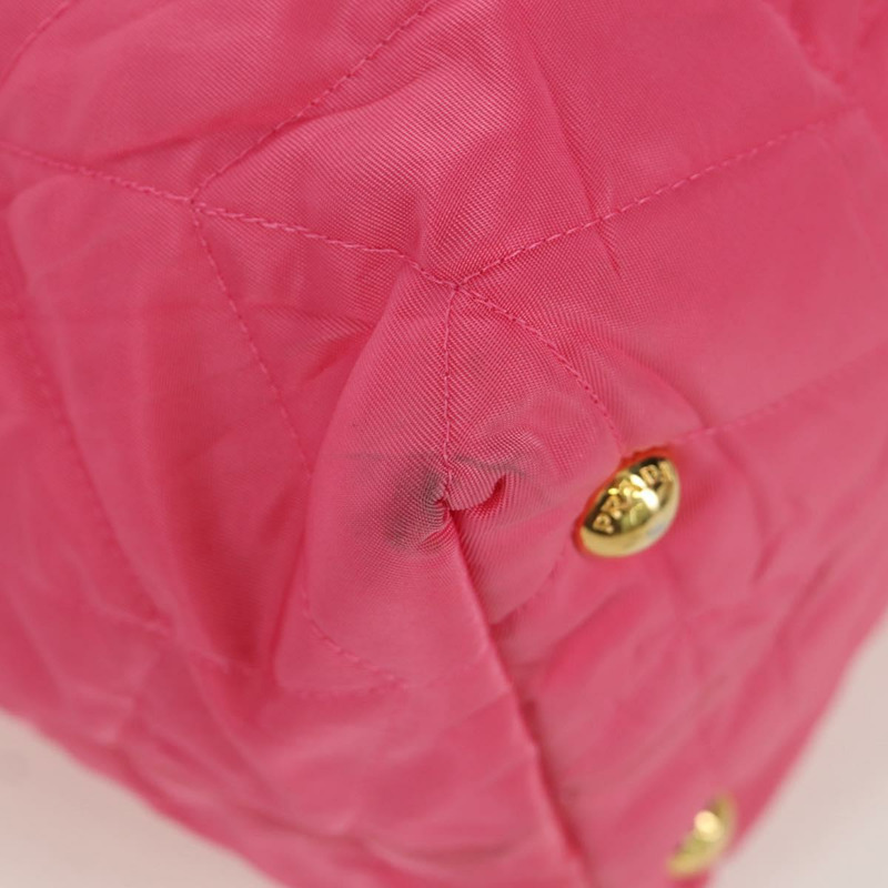 【日本直送】PRADA 鏈條托特包 尼龍 金粉色 正品 am10964V-10