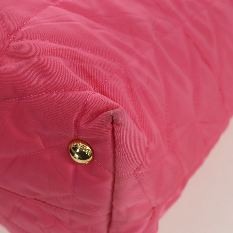 【日本直送】PRADA 鏈條托特包 尼龍 金粉色 正品 am10964V-13